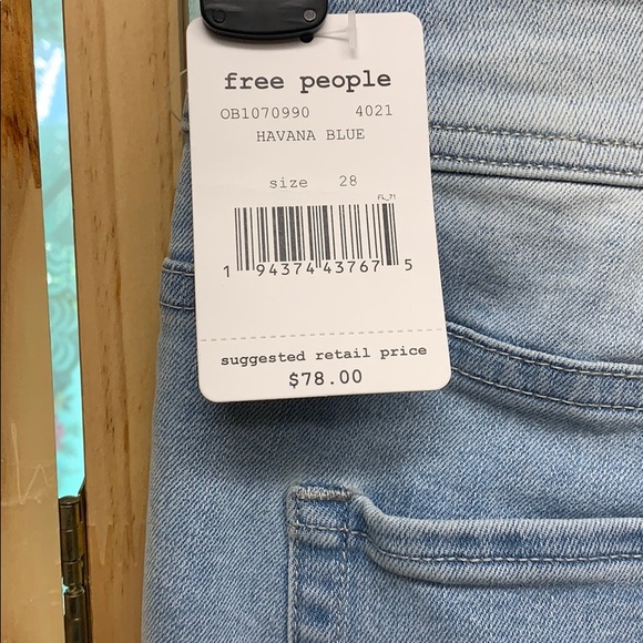Free People Wild Child Havana Blue Jeans - Picture 9 of 11